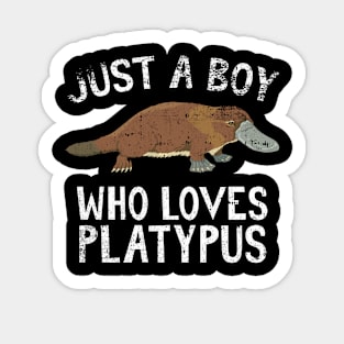 Just A Boy Who Loves Platypus Sticker